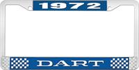 nummerplåtshållare 1972 dart - blå