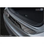 Black Mirror Stainless Steel Rear bumper protector suitable for Volkswagen Tiguan II incl. Allspace & R-Line 2016-2020 & FL 2020- 'Ribs'
