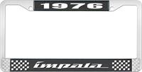 nummerplåtshållare, 1976 IMPALA svart/krom, med vit text