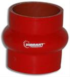 4 Ply Re-inforced Silicone Hump Hose Connector - 2-1/2 Diameter . x 3 Long ( Red )