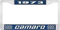 1973 CAMARO LICENSE PLATE FRAME STYLE 2 BLUE