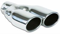 End Pipes Stainless Steel 2,25" in / 2x3,5"x2,25" Out