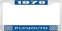 1970 PLYMOUTH LICENSE PLATE FRAME - BLUE
