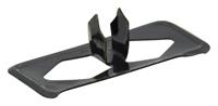 Hood Insulation Clip - Black Metal 1-3/4" x 1/2" with Inline Prongs