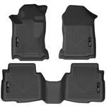 Floor Mats, WeatherBeater Floor Liners, Front Seat, Second Seat, Rubberized/Thermoplastic, Black