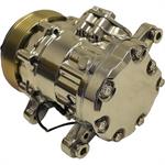 Sanden 706 Style "Peanut" A/C Compressor w/ 6-Rib Serpentine Clutch Pulley - Polished Finish - SD7B10