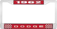 nummerplåtshållare 1962 dodge - röd