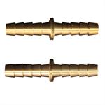 Fittings, Hose Mender, Straight, Brass, Natural, 1/4 in. Hose Barb, Pair