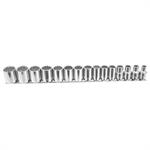 Socket Set, 12 Point, 3/8 in. Drive, Metric, 7mm to 21mm Sockets