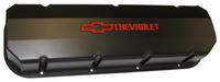 CHEVY BIG BLOCK FABRICATED ALUMINUM VALVE COVERS, BLACK, NO BAFFLE