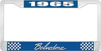nummerplåtshållare 1965 belvedere - blå