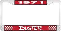 nummerplåtshållare, 1971 DUSTER - röd