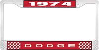 nummerplåtshållare 1974 dodge - röd