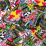 Stickerbomb Folie - Graffiti design 2 - Rol 60x200cm - zelfklevend