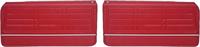 1966 IMPALA & SS 2 DOOR COUPE / CONVERTIBLE RED PRE-ASSEMBLED FRONT DOOR PANELS
