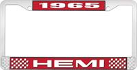 1965 HEMI LICENSE PLATE FRAME - RED