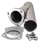 Exhaust Cutout, Manual, Stainless Steel, Polished, Weld-On, 2 1/2 in. Diameter