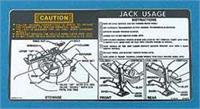 Jack Instruction Decal,74-75