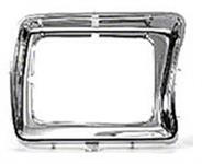 Light Bezel, Headlight, Plastic, Chrome, LH