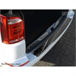 Black Mirror Stainless Steel Rear bumper protector suitable for Volkswagen Transporter T6 2015- & FL 2019- (with rear hatch) 'Ribs'