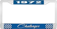 1972 CHALLENGER LICENSE PLATE FRAME - BLUE