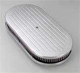 Air Filter Assembly, Oval, Dual Quad, Aluminum, Polished
