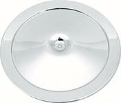 "14"" OPEN ELEMENT CHROME AIR CLEANER LID - WITH SQUARE IMPRINT"