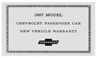 Warranty Certificate, 1967 Chevrolet