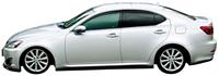 Chargespeed Sideskirts passend voor Lexus IS250 11/2005- 'BottomLine' (FRP)