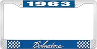 nummerplåtshållare 1963 belvedere - blå