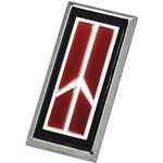 Tail Light Lens Emblem	 Rocket Insiginia	 Red and Chrome