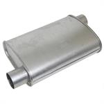 Muffler, Performance Turbo, 2,5" Inlet/2,5" Outlet, Steel