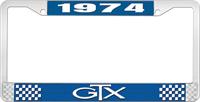 1974 GTX LICENSE PLATE FRAME - BLUE