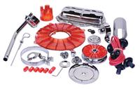 Chrome Kit Motor, with Red Plastic Parts