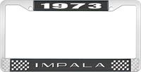 nummerplåtshållare, 1973 IMPALA svart/krom, med vit text
