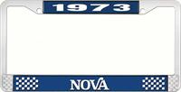 1973 NOVA LICENSE PLATE FRAME STYLE 2 BLUE