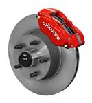 Disc Brakes, Classic Series Dynalite, Front, Solid Surface Rotors, 4-piston Red Calipers