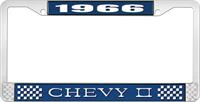 1966 CHEVY II LICENSE PLATE FRAME BLUE
