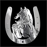 dekal, nickel, 'Horseshoe + Horse' - 48x50mm
