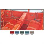 1965 BEL AIR 2 DOOR SEDAN RED FRONT AND REAR INTERIOR SIDE PANEL SET WITHOUT RAILS