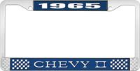 1965 CHEVY II LICENSE PLATE FRAME BLUE