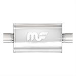 Muffler, Race Series, 3" Inlet/3" Outlet, Stainless Steel