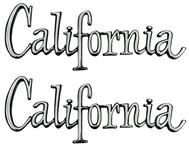 Emblem, Quarter Panel, 1968-69 "California", Pair
