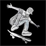 Nickel Sticker 'Skater boy' - 62x70mm