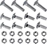 Bumper Bolts, Steel, Chrome, Chevy, Set of 10