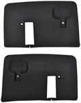 Seat Belt Shoulder Retractor Covers; Black; Pair