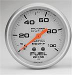 Fuel pressure, 67mm, 0-100 psi, mechanical, liquid filled