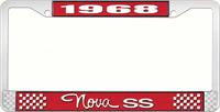 1968 NOVA SS LICENSE PLATE FRAME STYLE 3 RED