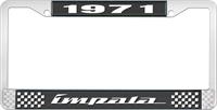 nummerplåtshållare, 1971 IMPALA svart/krom, med vit text