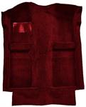 1983-93 Mustang Convertible Passenger Area Floor Cut Pile Carpet with Mass Backing - Maroon